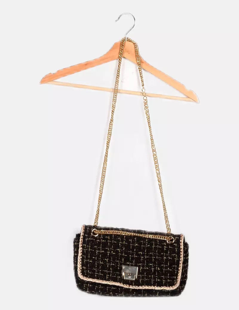 Uterqüe Bolso negro texturizado