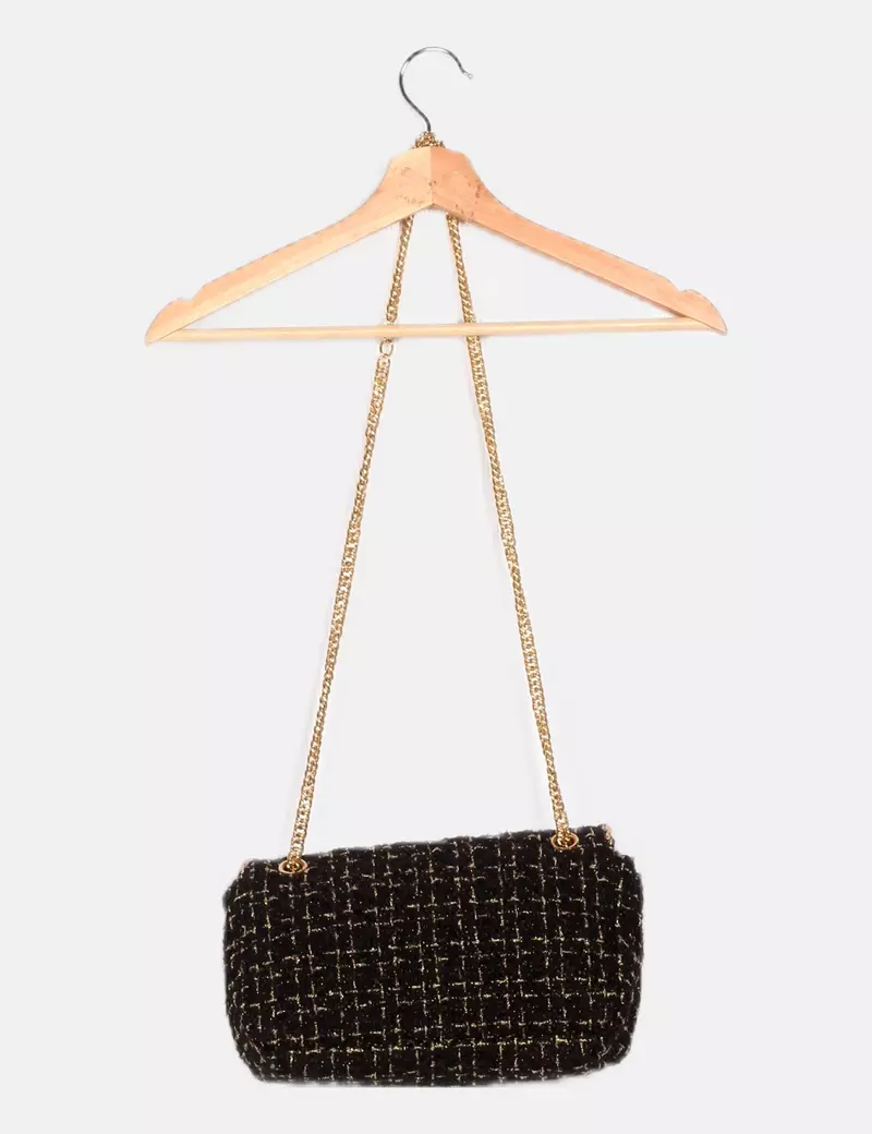 Uterqüe Bolso negro texturizado