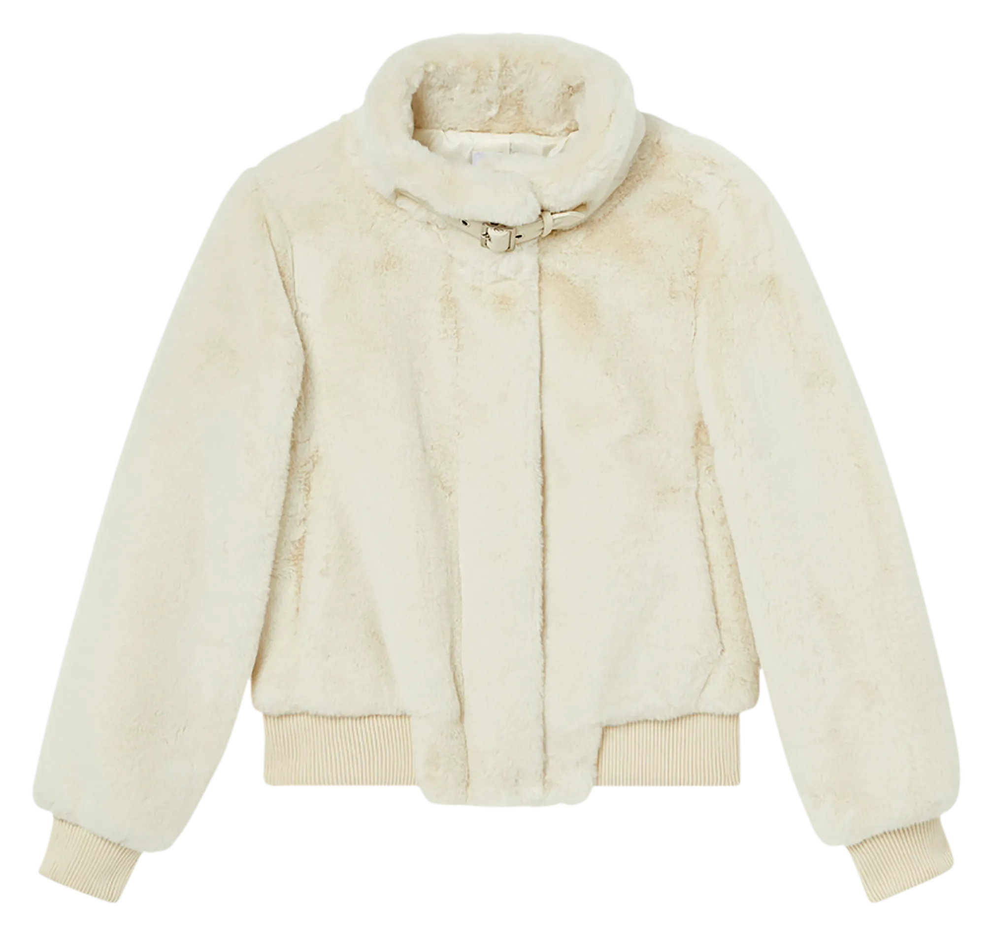 VALOU  CHAQUETA RECTA CON CUELLO ALTO EN BLANCO