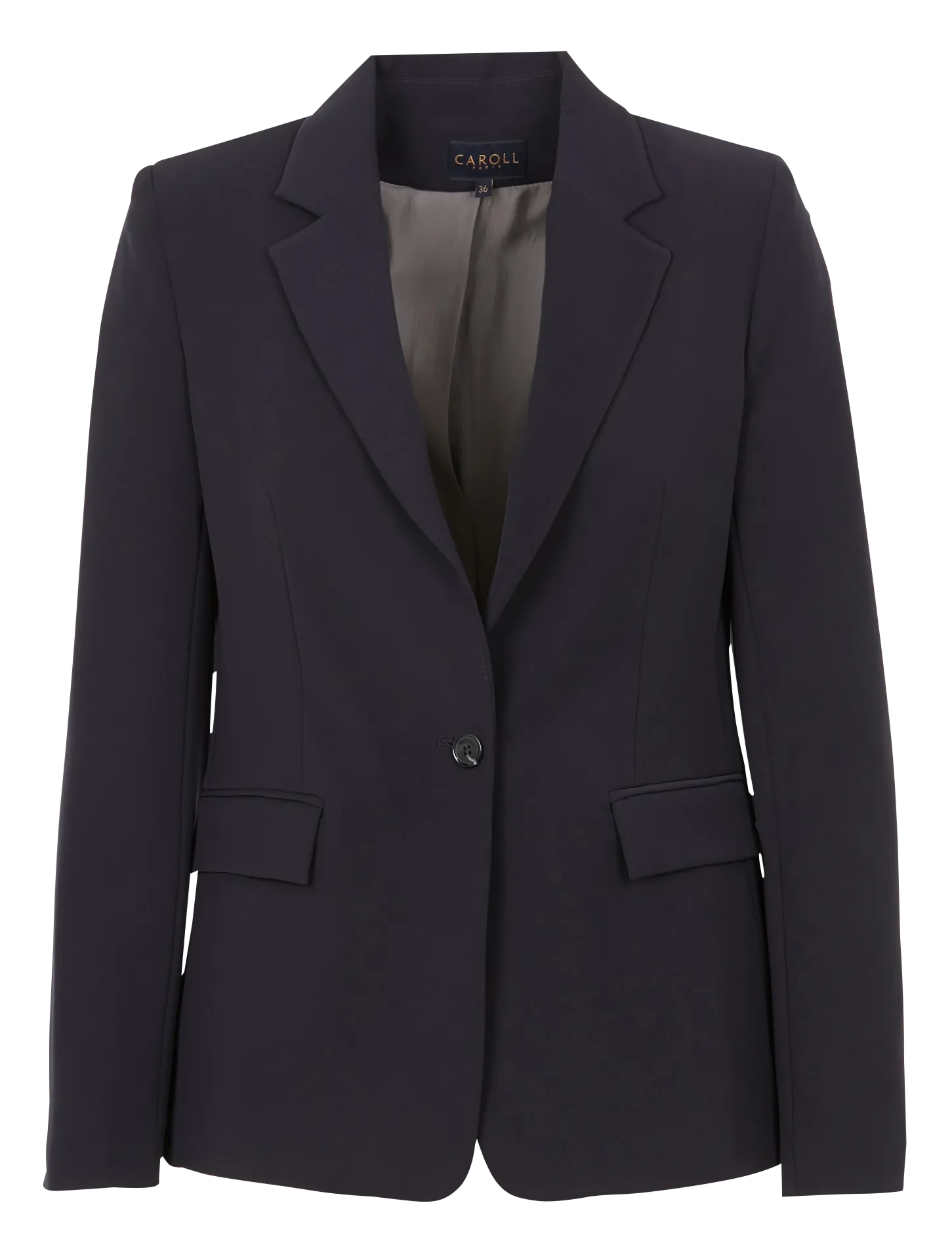 VANTEA  CHAQUETA AJUSTADA CON CUELLO DE SASTRE EN AZUL