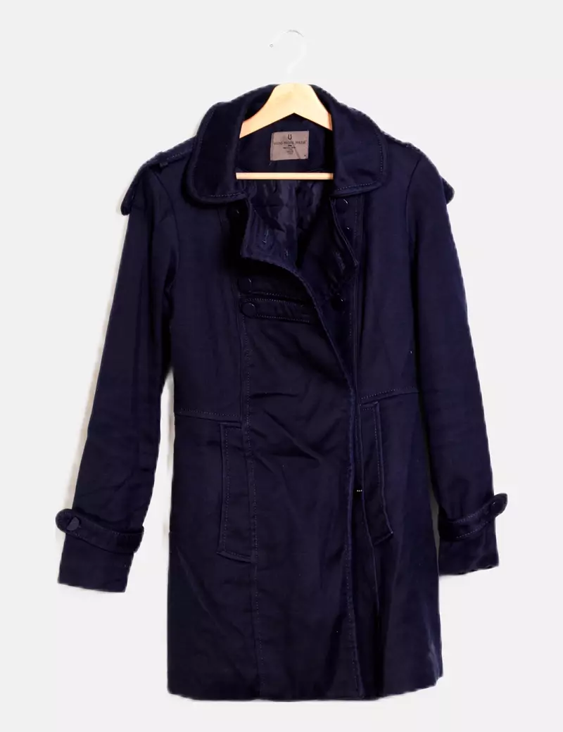 Vero Moda Abrigo azul abotonado