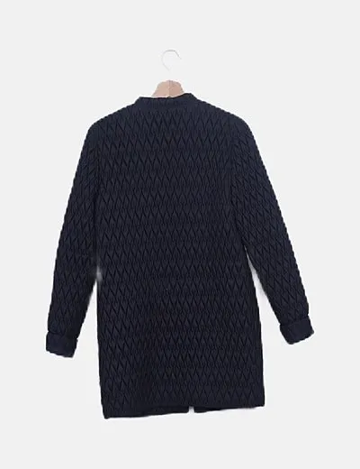 Vero Moda Abrigo negro texturizado