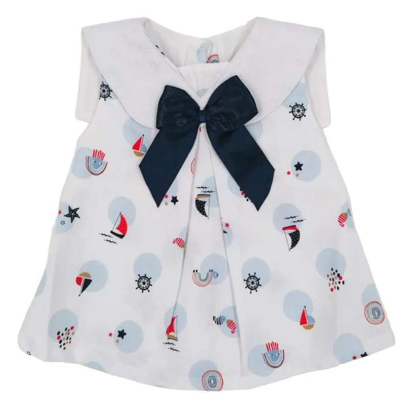Vestido bebé azul marinero