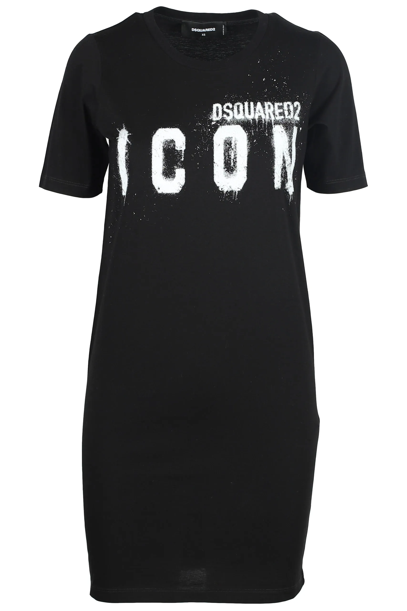 Vestido camiseta negro con logo 