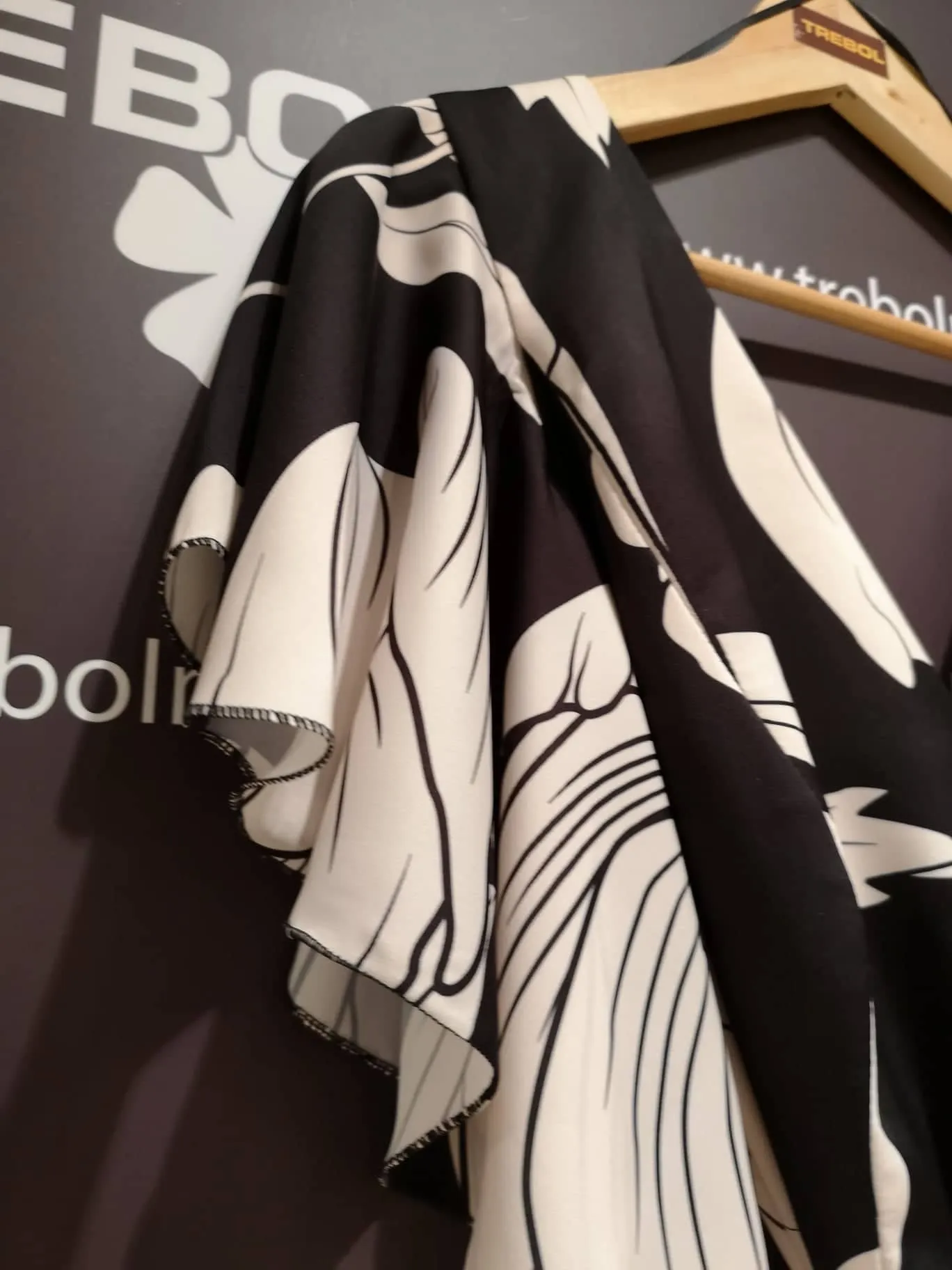 Vestido estampado bicolor