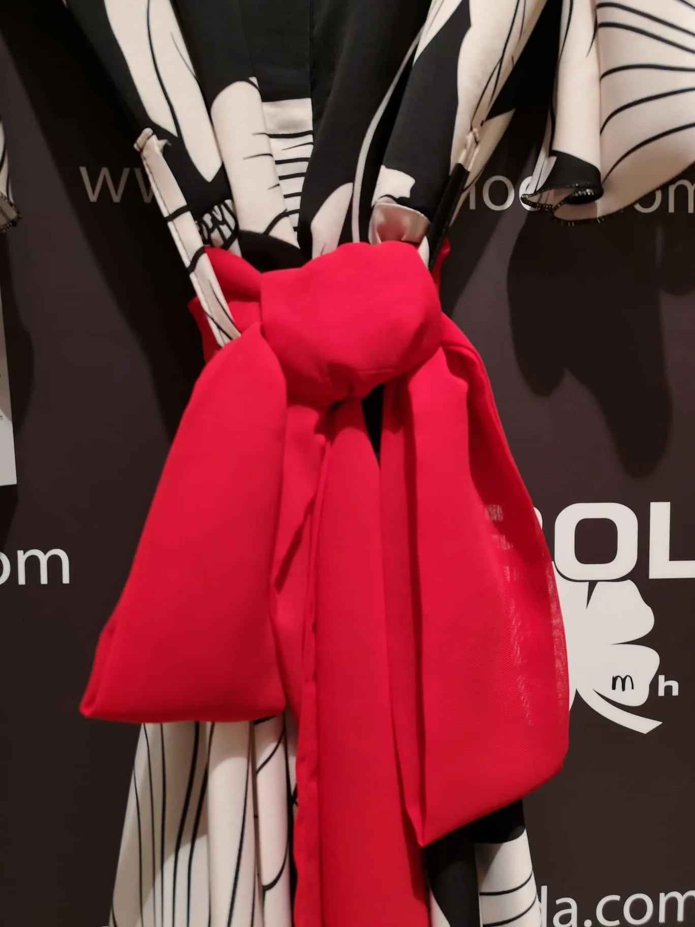 Vestido estampado bicolor