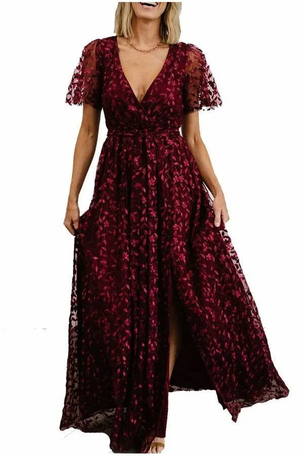 Vestido largo Hojas de gala Nerea