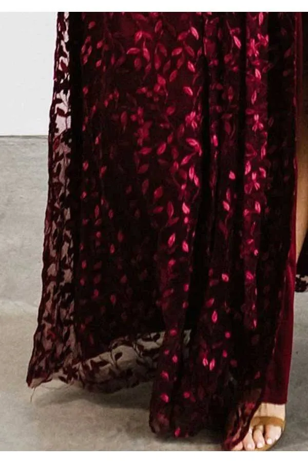 Vestido largo Hojas de gala Nerea