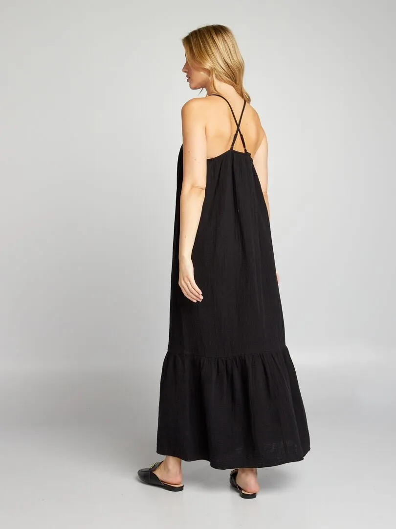 VESTIDO LARGO  NEGRO