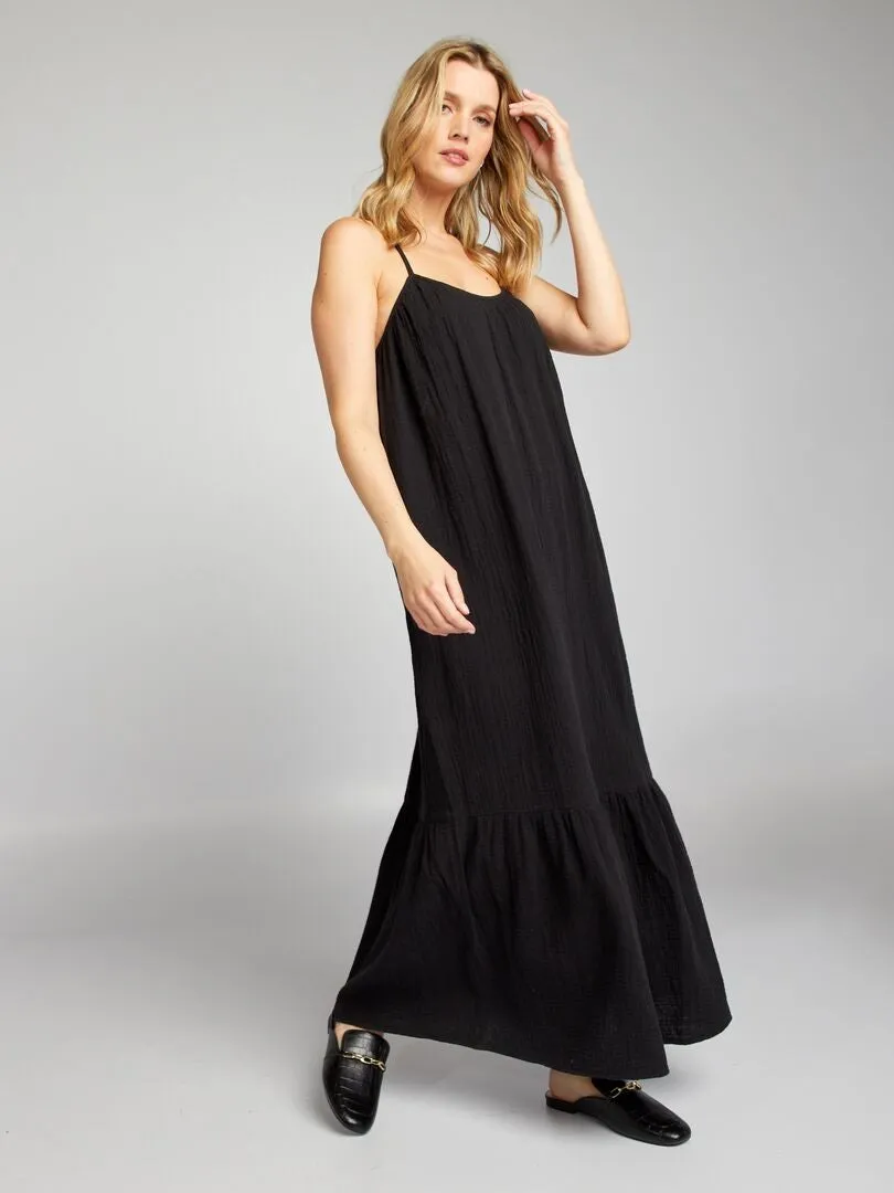 VESTIDO LARGO  NEGRO