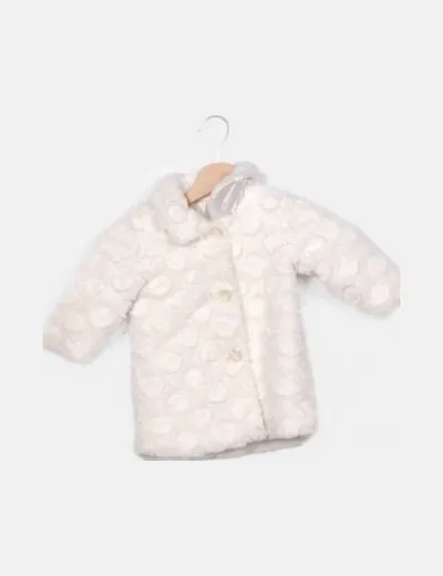 Young Dimension Abrigo blanco pelo