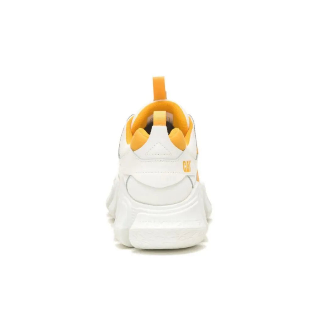 Zapatillas Urbanas Cat Para Mujer Blanco Cuero