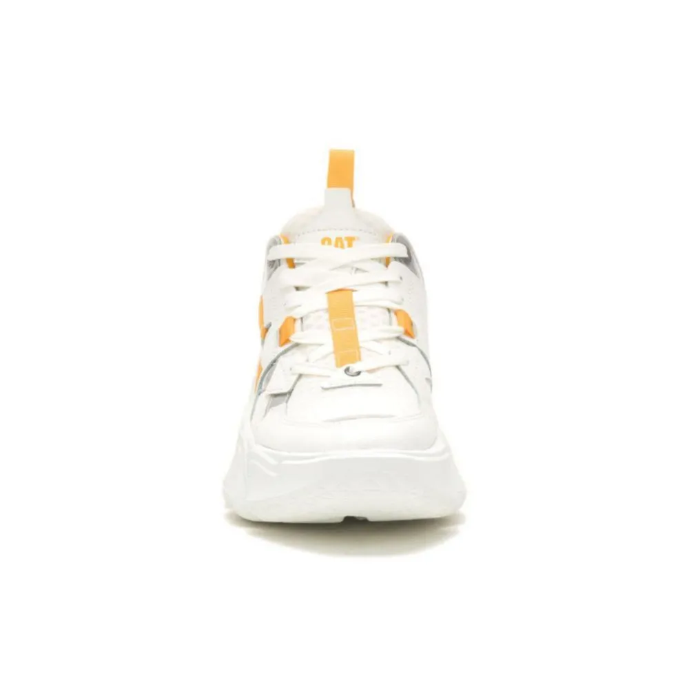 Zapatillas Urbanas Cat Para Mujer Blanco Cuero