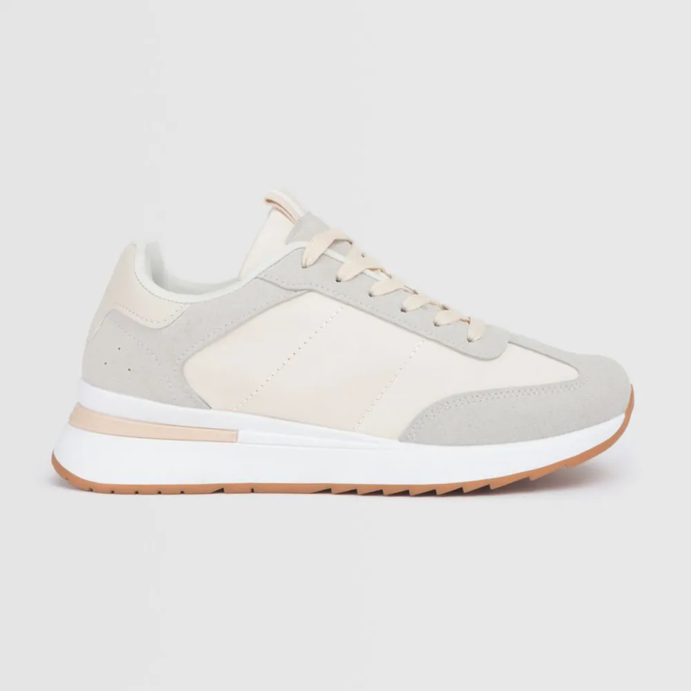Zapatillas Urbanas Malabar Para Mujer Platsue Crema