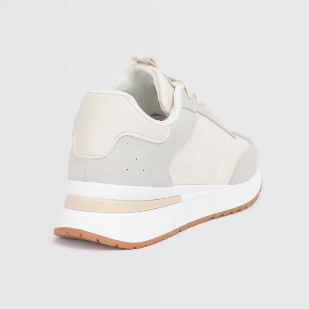 Zapatillas Urbanas Malabar Para Mujer Platsue Crema