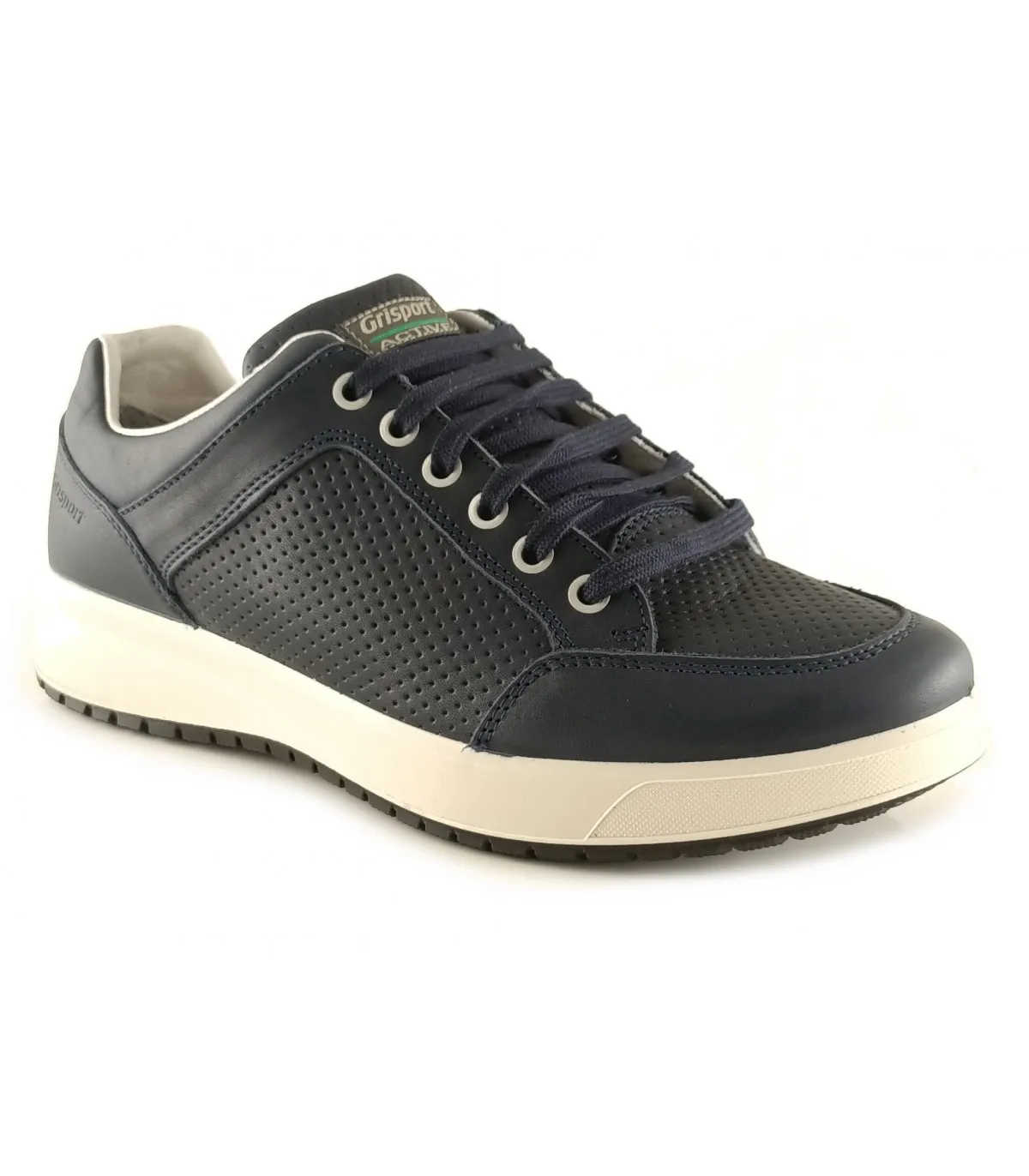 Zapatos en piel azul de caballero