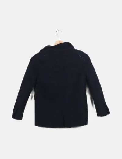 Zara Abrigo azul doble botonadura