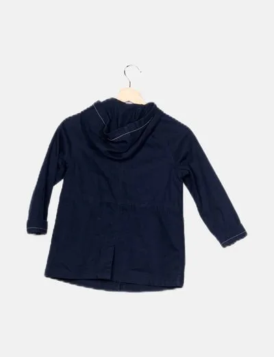 Zara Abrigo azul largo fino