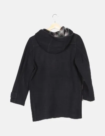 Zara Abrigo azul marino paño