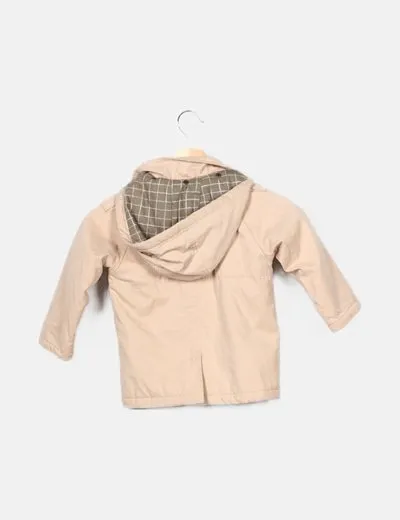 Zara Abrigo beige doble botonadura
