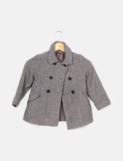 Zara Abrigo de paño gris