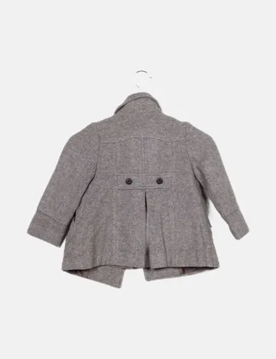 Zara Abrigo de paño gris