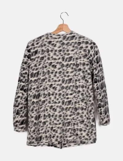 Zara Abrigo paño animal print