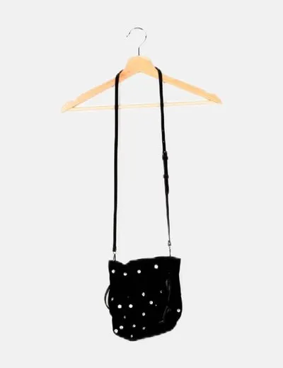 Zara Bolso negro strass