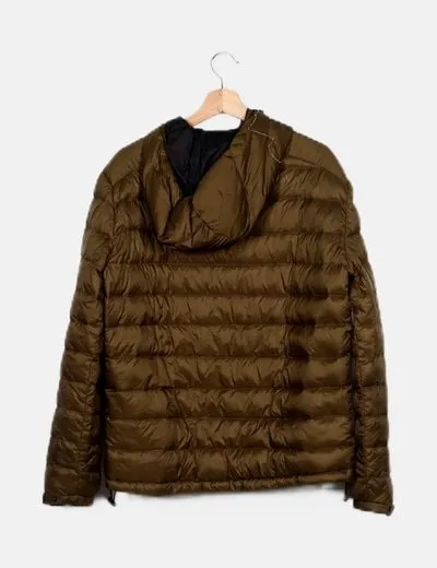 Zara Chaqueta verde acolchada