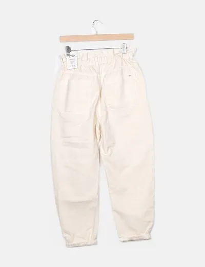 Zara Jeans beige slouchy