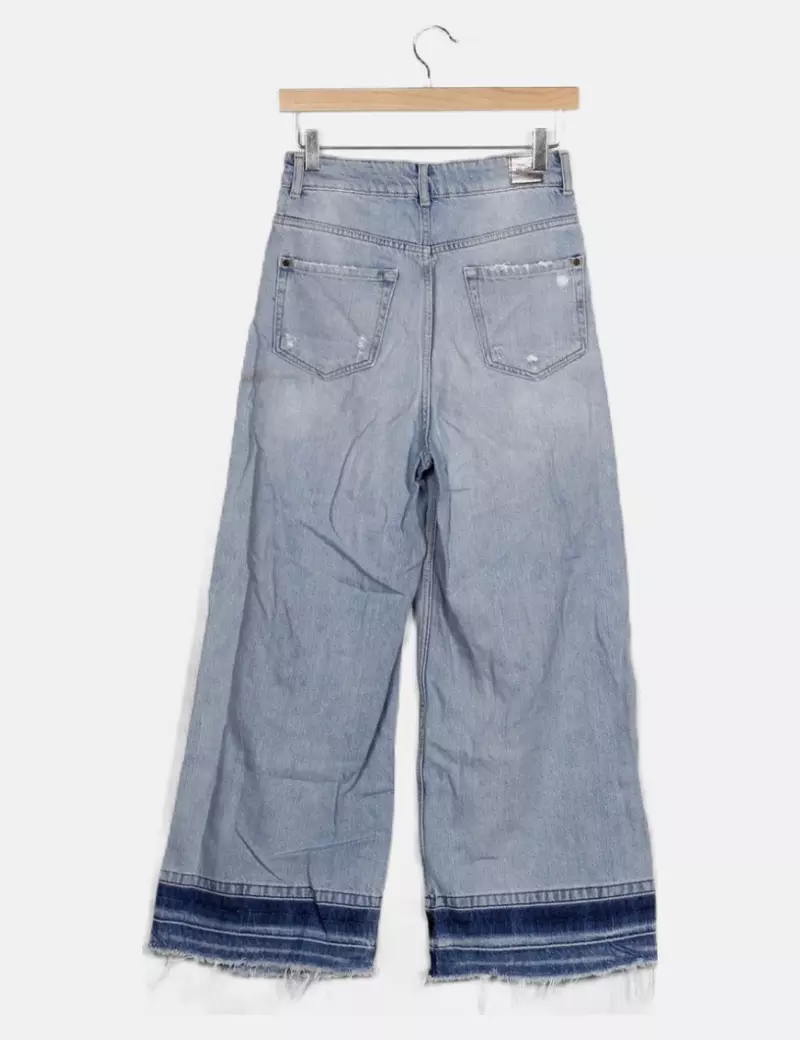 Zara Jeans denim ancho azul