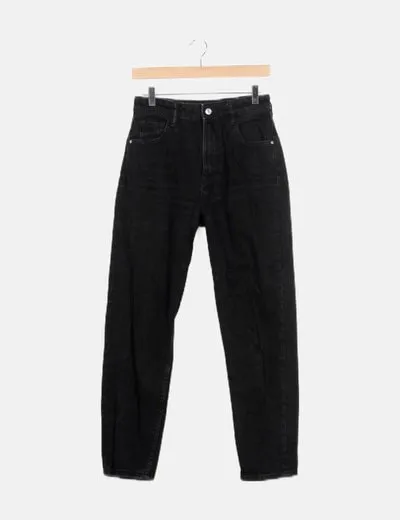 Zara Jeans denim negro boyfriend