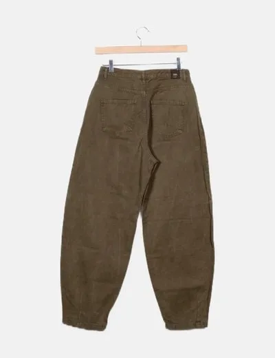 Zara Jeans denim slouchy verde