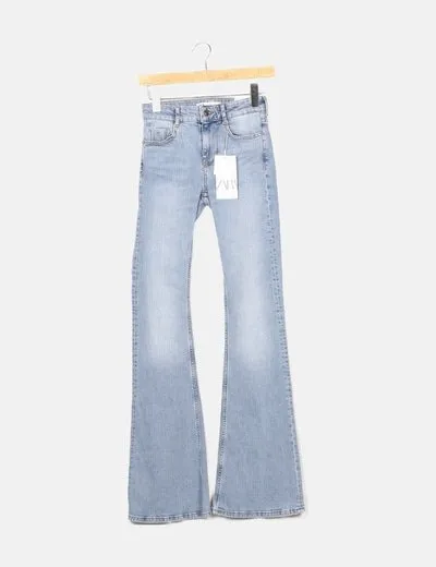 Zara Jeans flare azul claro