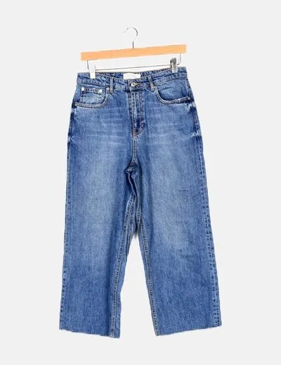 Zara Jeans wide leg azul