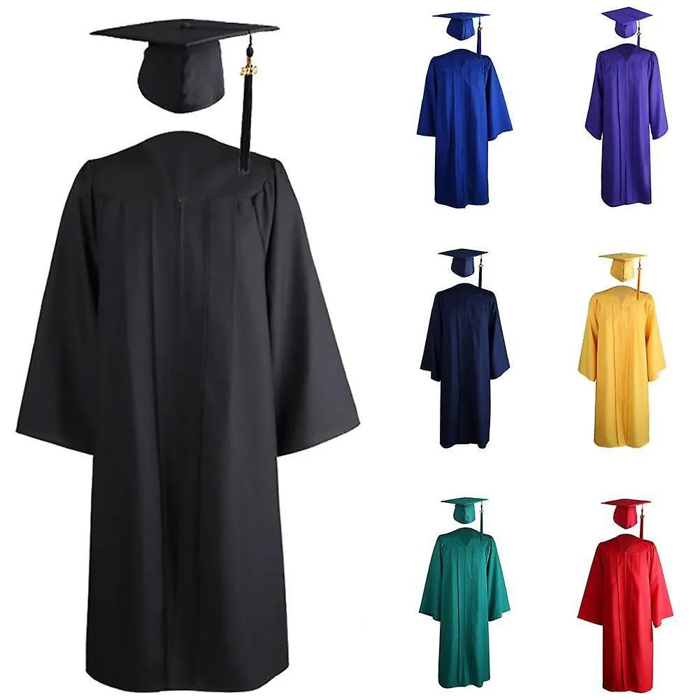 ZIP CLOSURE GOWN ROBE, MORTARBOARD CAP